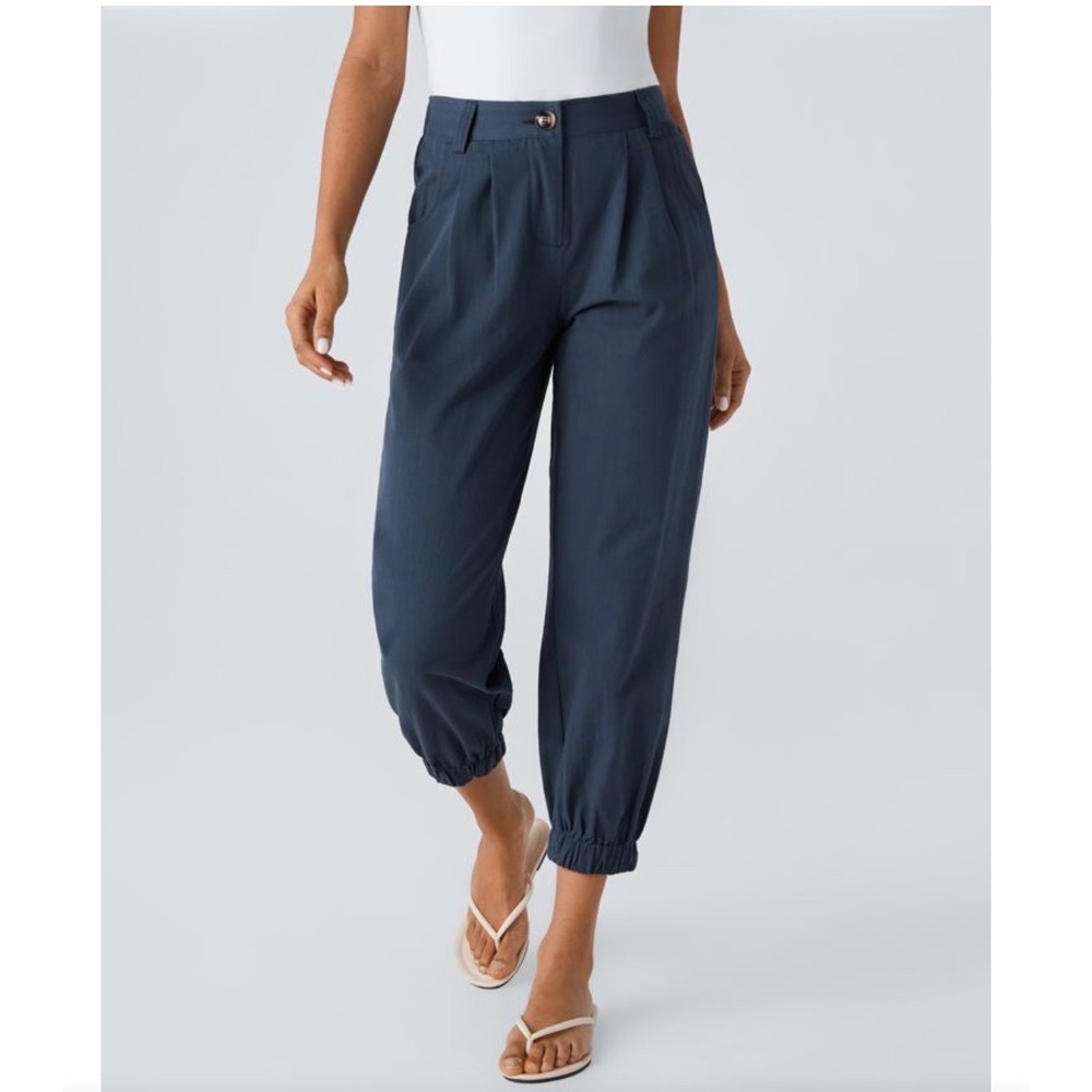 Halara Cotton High Waisted Casual Jogger Pants Women's size XL NWT Moonlit Ocean